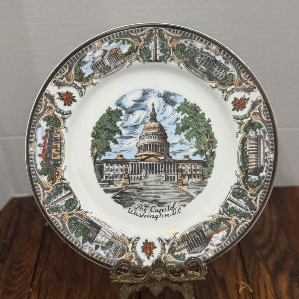 Washington‎ D.C. Souvenir Collecor Plate US Capitol & Landmarks